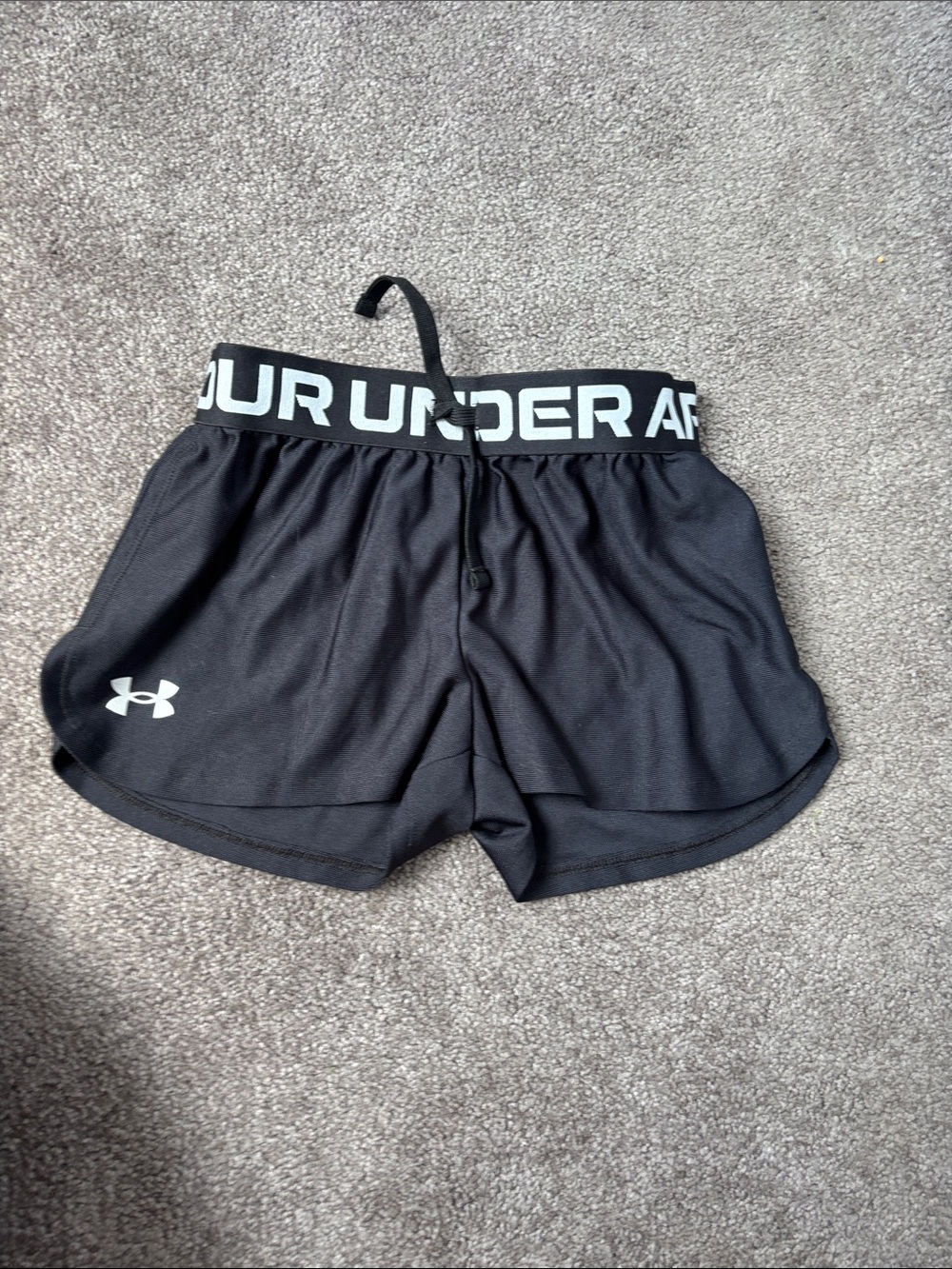 Under Armour Black Women's Athletic Training Shorts with Logo Waistband